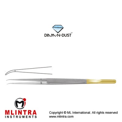Diam-n-Dust™ Micro Suturing Forcep Curved - With Counter Balance Stainless Steel, 18.5 cm - 7 1/4"